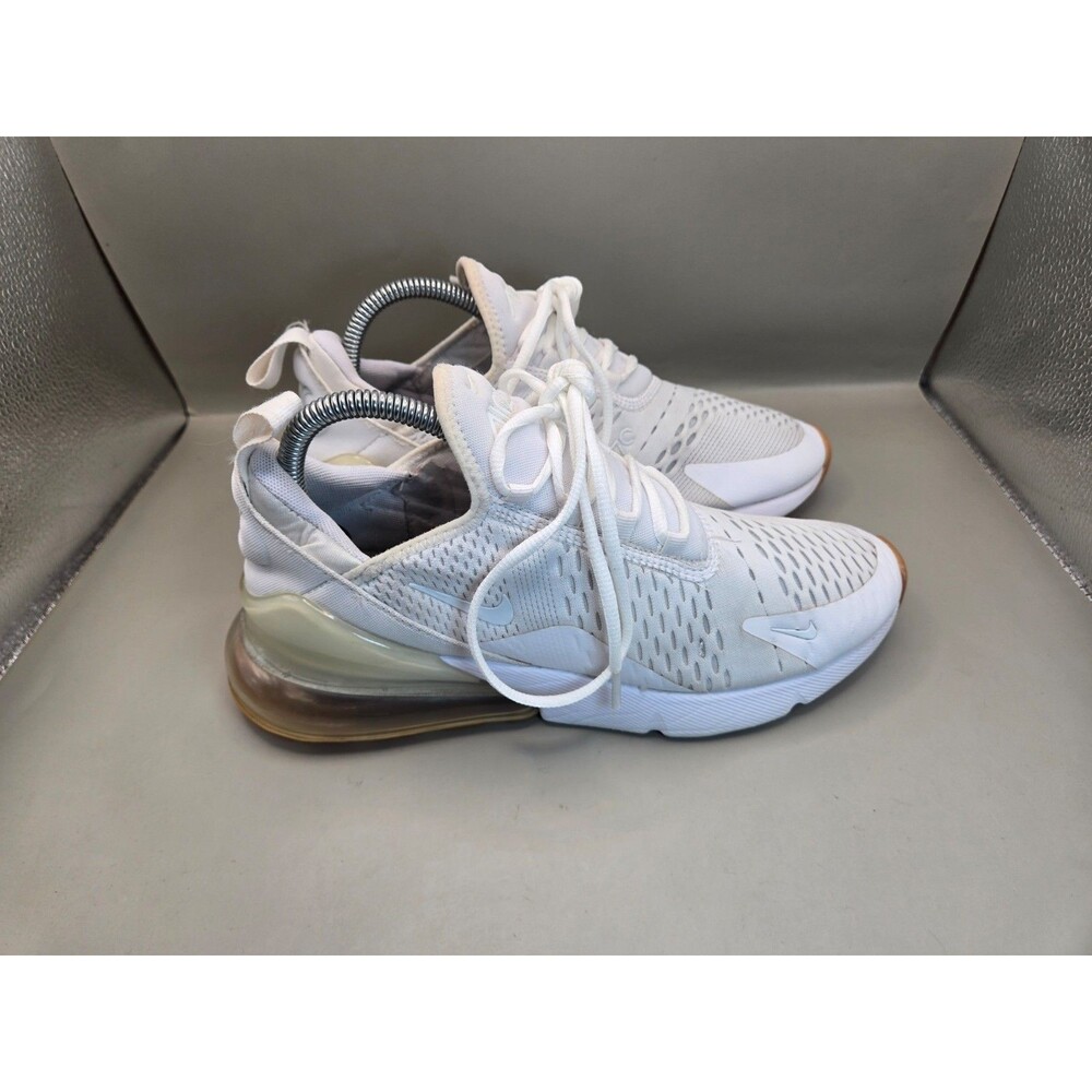 Nike Air Max 270 Shoes Men's 7 White Gum Road Running Athletic Workout Sneakers